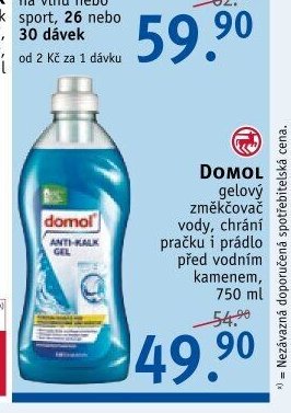 Domol gelový změkčovač vody, chrání pračku i prádlo před vodním kamenem, 750 ml