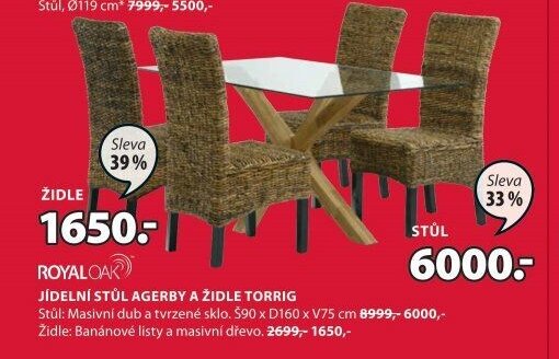 Jídelní stůl AGERBY a židle TORRIG
