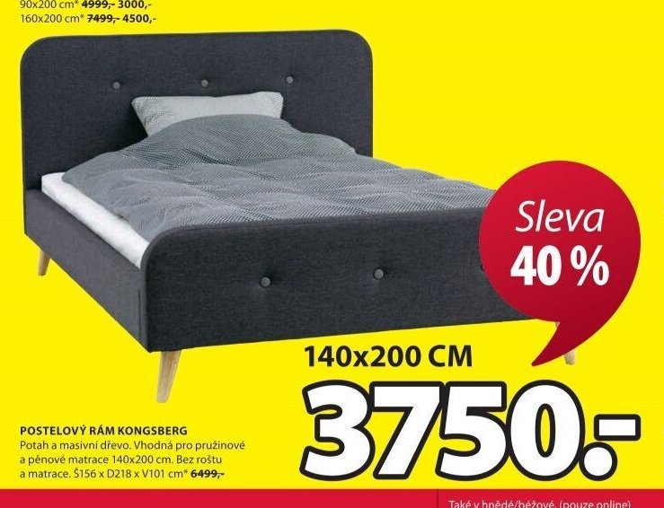 POSTELOVÝ RÁM KONGSBERG