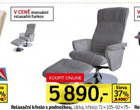Relaxační křeslo s podnožkou