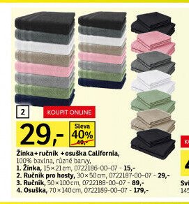 Žínka+ručník+osuška California