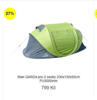 Stan GARDA pro 2 osoby 230x130x95cm PU3000mm