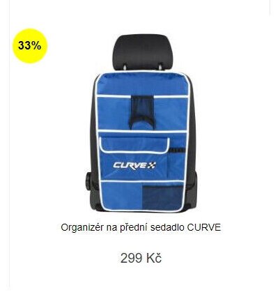 Organizér na přední sedadlo CURVE