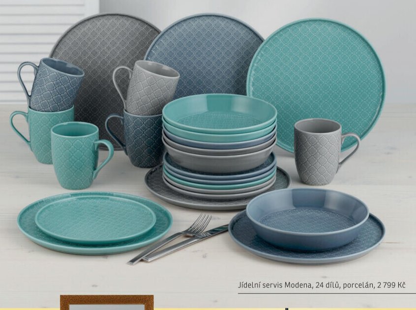 Jídelní servis Modena, 24 dílů, porcelán