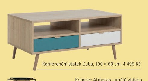 Konferenční stolek Cuba, 100 × 60 cm