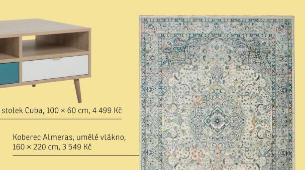 Koberec Almeras, umělé vlákno, 160 × 220 cm