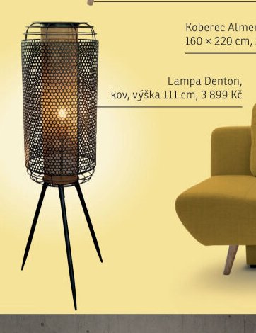Lampa Denton, kov, výška 111 cm
