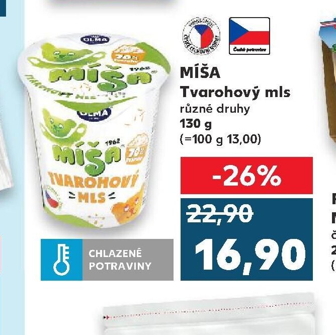 MÍŠA Tvarohový mls různé druhy 130 g