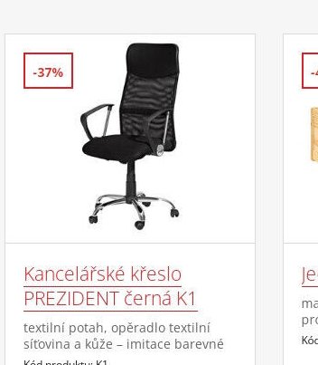 Kancelářské křeslo PREZIDENT černá K1