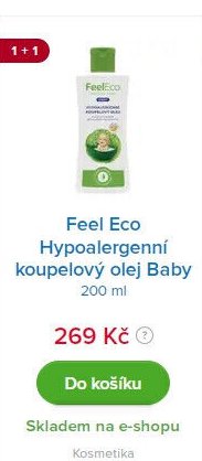 Feel Eco Hypoalergenní koupelový olej Baby 200 ml