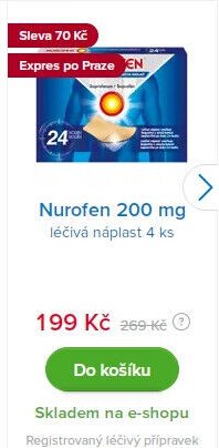 Nurofen 200 mg léčivá náplast 4 ks