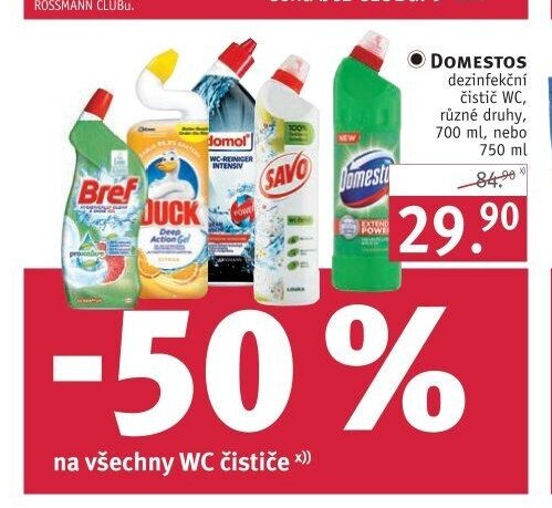 Bref, Duck, Domestos, Savo WC čističe