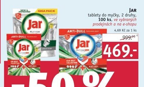 Jar tablety do myčky, 100 ks