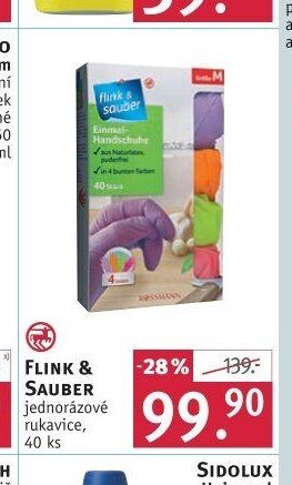 FLINK & SAUBER jednorázové rukavice, 40 ks
