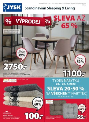 aktuální leták Jysk 20.7.2022-2.8.2022