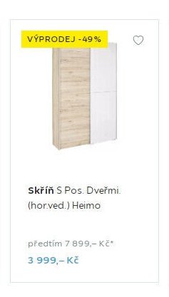 Skříň S Pos. Dveřmi (hor.ved.) Heimo