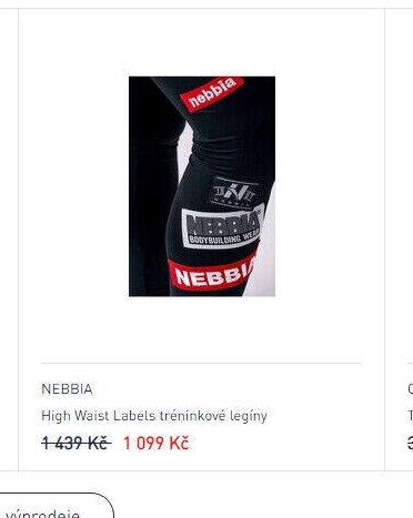 NEBBIA High Waist Labels tréninkové legíny