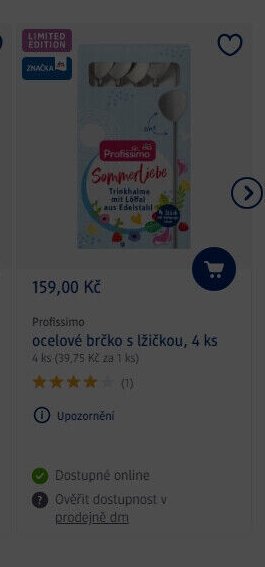 Profissimo ocelové brčko s lžičkou, 4 ks - dm drogerie aktualniletaky.eu