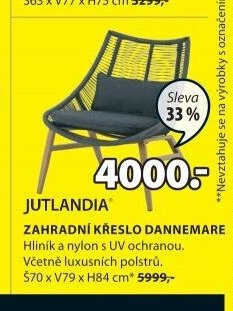 JUTLANDIA zahradní křeslo DANNEMARE