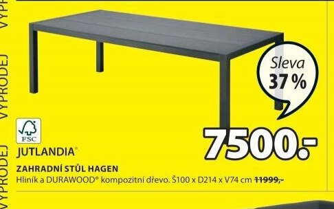 JUTLANDIA zahradní stůl HAGEN