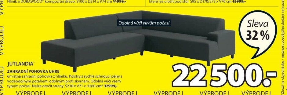 JUTLANDIA zahradní pohovka UHRE