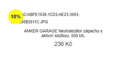 ANKER GARAGE Neutralizátor zápachu s aktivní složkou, 500 ML