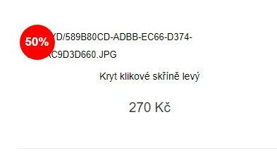Kryt klikové skříně levý