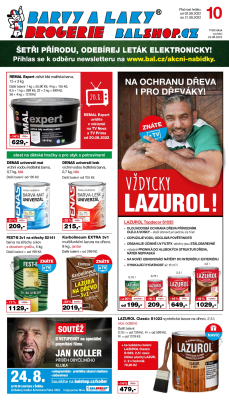 aktuální leták Barvy a laky drogerie 2.8.2022-21.8.2022