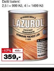 LAZUROL lak pochozí venkovní S1020