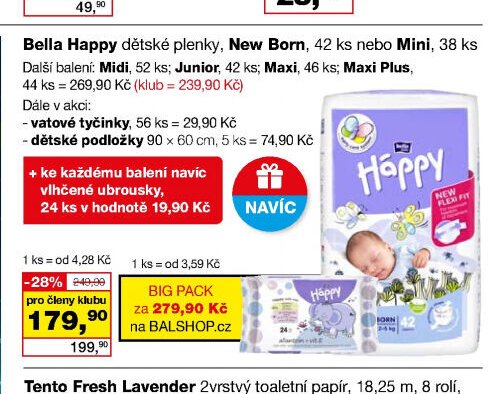 Bella Happy dětské plenky