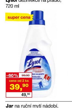 Lysol dezinfekce na prádlo, 720 ml