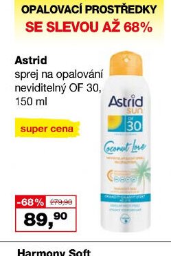 Astrid sprej na opalování neviditelný OF 30, 150 ml