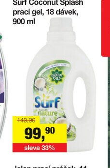 Surf Coconut Splash prací gel, 18 dávek, 900 ml