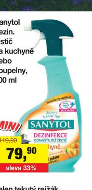 Sanytol dezin. čistič na kuchyně nebo koupelny, 500 ml