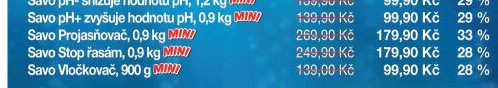 Savo Projasňovač, 0,9 kg