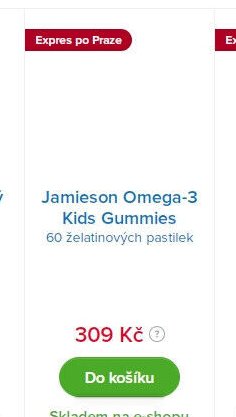Jamieson Omega-3 Kids Gummies 60 želatinových pastilek