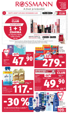 aktuální leták ROSSMANN drogerie 3.8.2022-16.8.2022