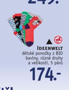 IDEENWELT dětské ponožky z BIO bavlny