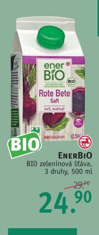 ENERBIO šťáva Rote Bete, 500 ml