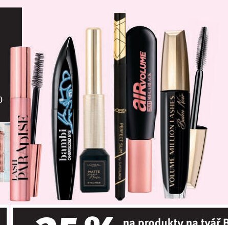 L'Oréal Paris řasenky, oční linky a stíny