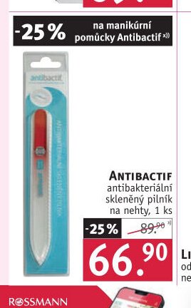 Antibactif skleněný pilník na nehty