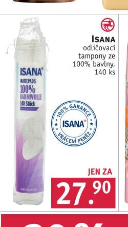 Isana odličovací tampony