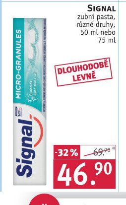 Signal zubní pasta, 50 ml nebo 75 ml