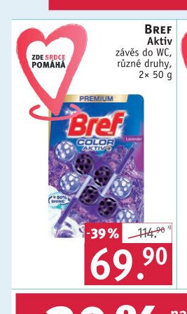 BREF Aktiv závěs do WC, různé druhy, 2x 50 g
