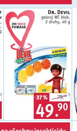 DR. DEVIL gelový WC blok, 2 druhy, 40 g