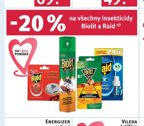 Biolit a Raid (na všechny insekticidy)