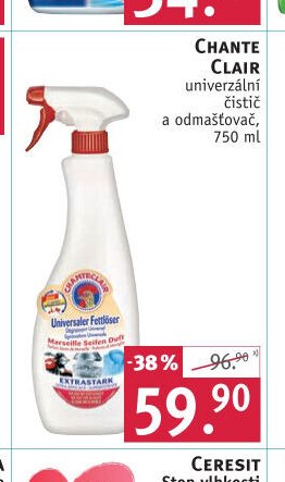 CHANTE CLAIR univerzální čistič a odmašťovač, 750 ml