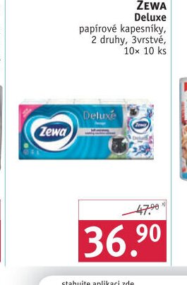 Zewa Deluxe papírové kapesníky