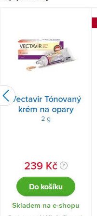 Vectavir Tónovaný krém na opary 2 g
