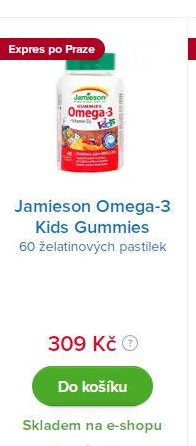 Jamieson Omega-3 Kids Gummies 60 želatinových pastilek